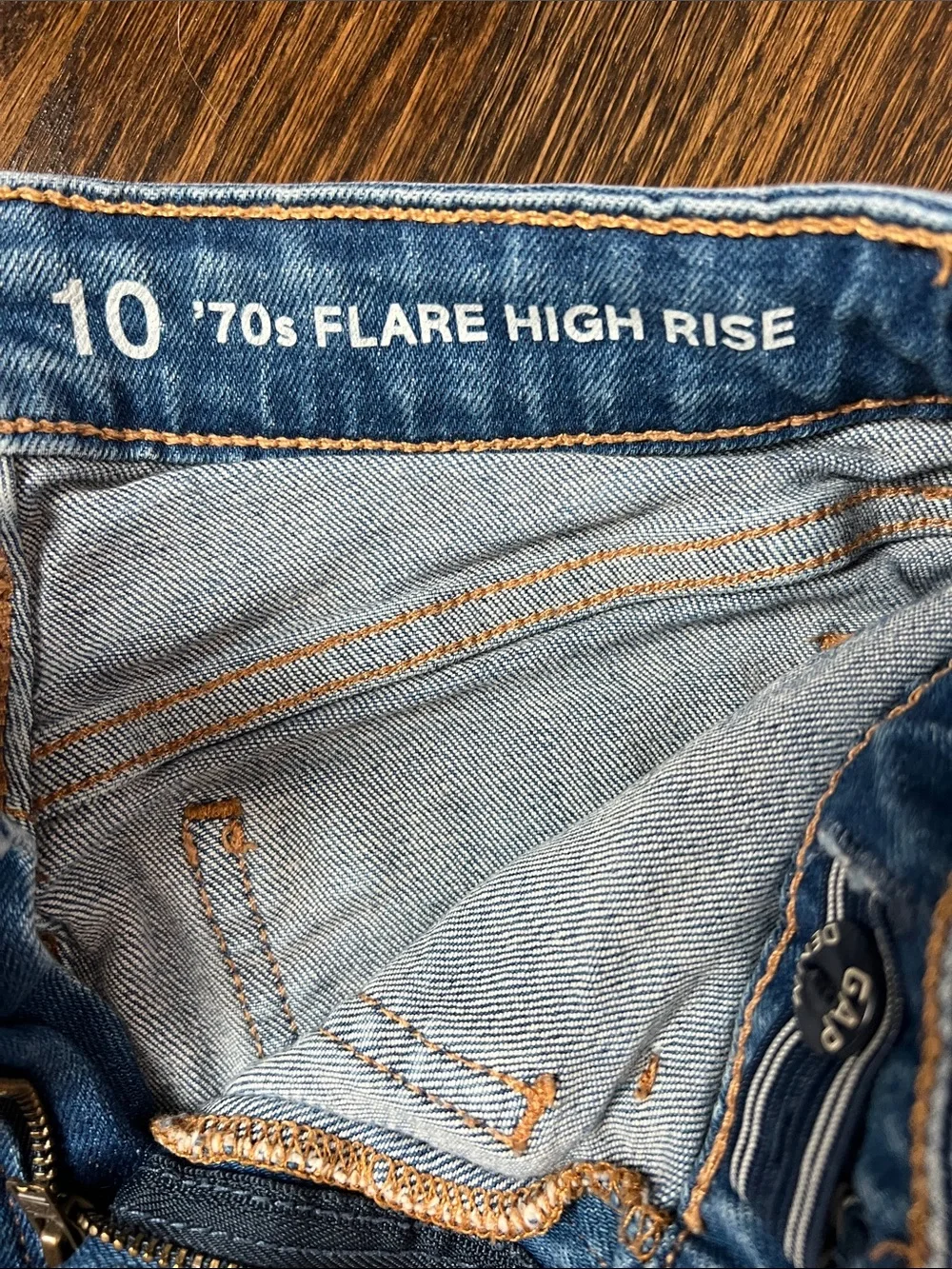 Gap kids 70s flare high rise jeans - 10